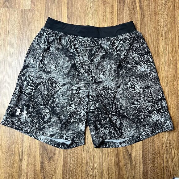 Under Armour Athletic Shorts Mens Fitted Heat Gear Speed Pocket Camo Size L - Picture 3 of 11